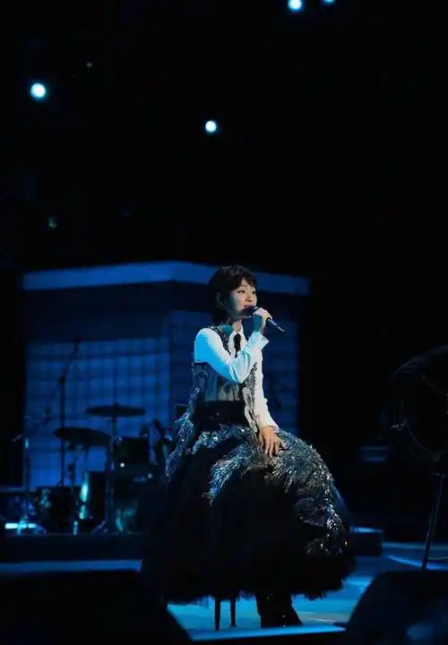 05 超女三强同日开唱:李宇春秀美腿,周笔畅比张靓颖迷人_连衣裙_黑色