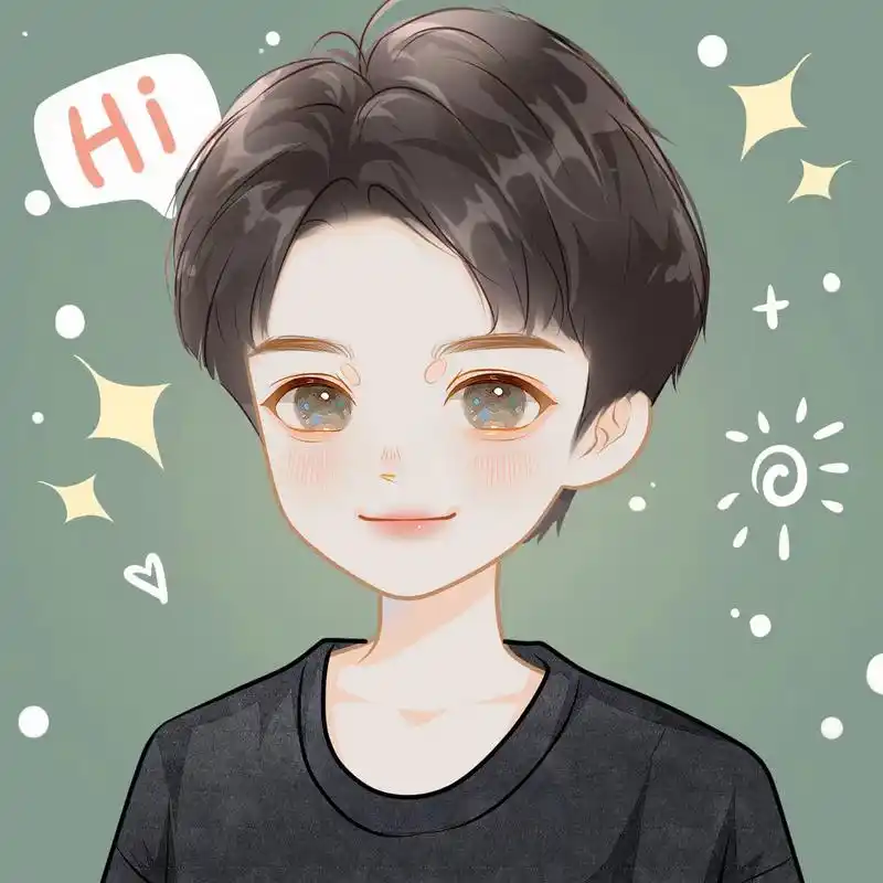 小清新可爱秀气的动漫卡通男头/微信头像 初见时的清秀少年,开始时的