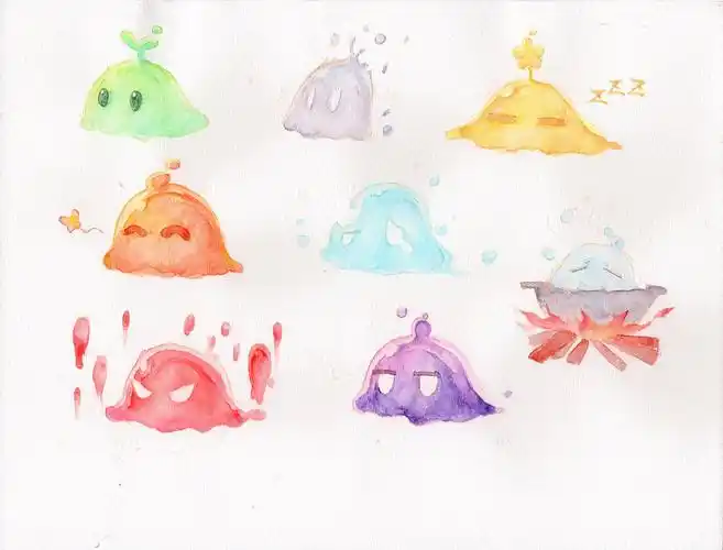 不同情绪的史莱姆啊……它们真可爱