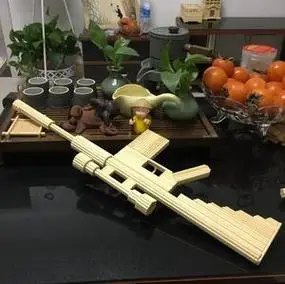 一次性筷子diy手工制作枪成品模型竹筷子工艺品长枪摆件学生作业