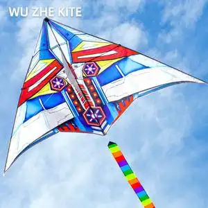 新款潍坊风筝儿童微风易飞卡通飞机战斗机风筝大人专用大型高档