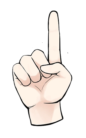 食指手势卡通插画