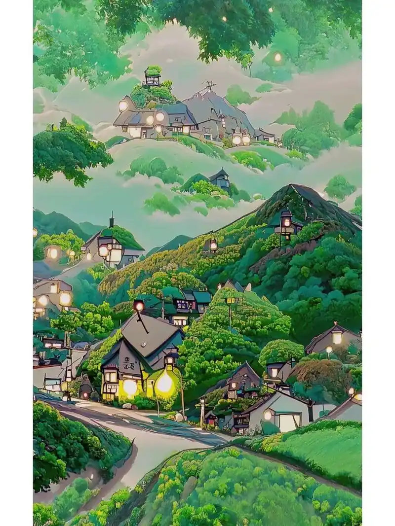 宫崎骏动漫图 一眼就喜欢的宫崎骏动漫风 宁静自然美好