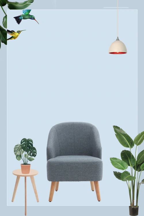 高端清新简约家居家具设计海报