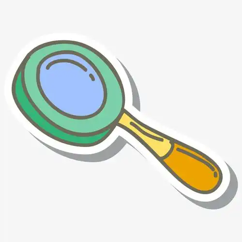 彩色放大镜矢量插画