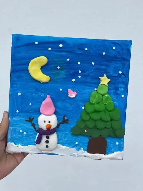 简单的圣诞轻粘土手工