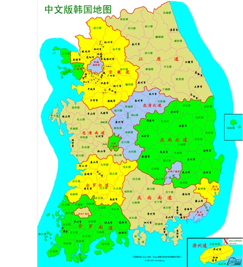 韩国地图中文版