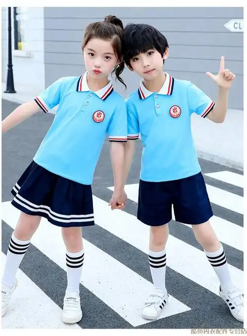 小学生夏季校服幼儿园园服夏装纯棉小学生校服儿童班服男运动服夏季