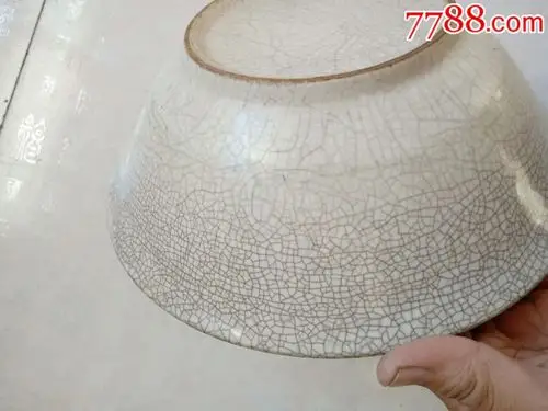 民国开片歌釉大碗