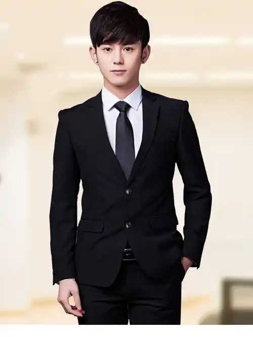 浪莎西装男正装套装西服男士三件套商务青少年修身新郎结婚礼服伴郎服