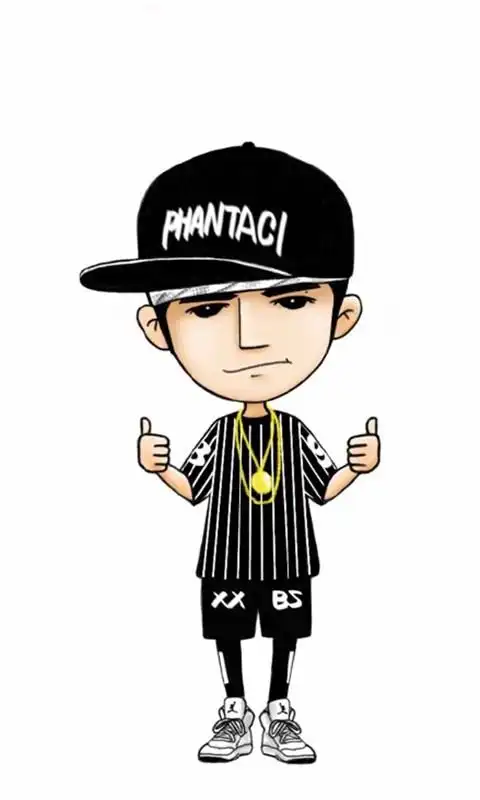 周杰伦卡通可爱形象图片手机壁纸下载