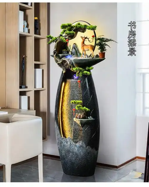 水源工坊落地中式假山流水喷泉客厅室内水景摆件办公室客厅玄关装饰