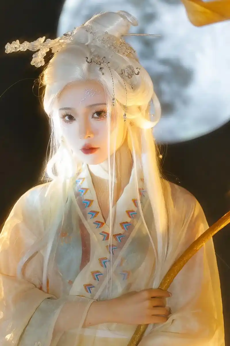 "神女普度众生,也渡你."#摄影 #古风 #氛围感 #白发造 - 抖音