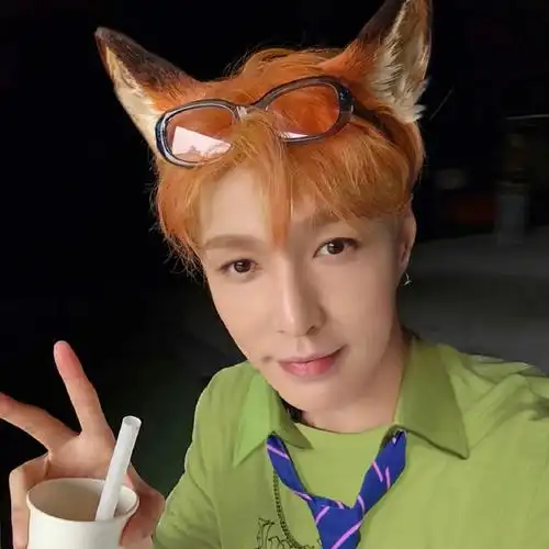 今日份头像 张艺兴小绵羊变狐尼克刷到这张图太可爱了 哈哈哈#大只猪