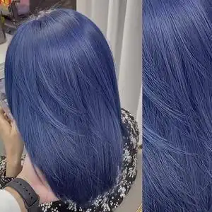 90美发品牌直销店淘宝网红头发清水打蜡膏染发膏抛光护理酸性黑蓝色