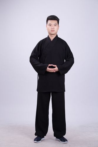 武当太极三清皱斜不打感好服垂服装麻纱道家太极服