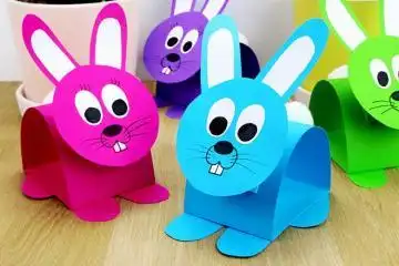 爱护动物手工制作:怎么拼贴画立体兔子(步骤图解)