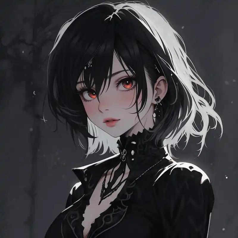 94冷酷动漫女生头像,霸气侧漏97 探索黑暗与霸气的交融,冷酷动漫