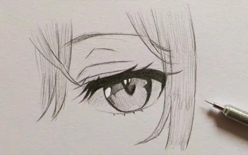 这样画动漫眼睛,太简单了吧不是有手就行吗!快来和我一起画