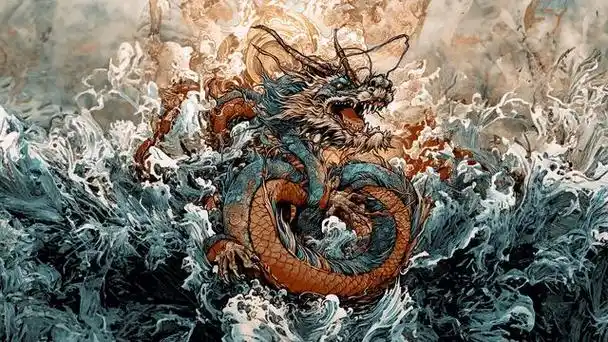 山海经异兽:应龙,黄帝坐骑,凤凰和麒麟的祖先