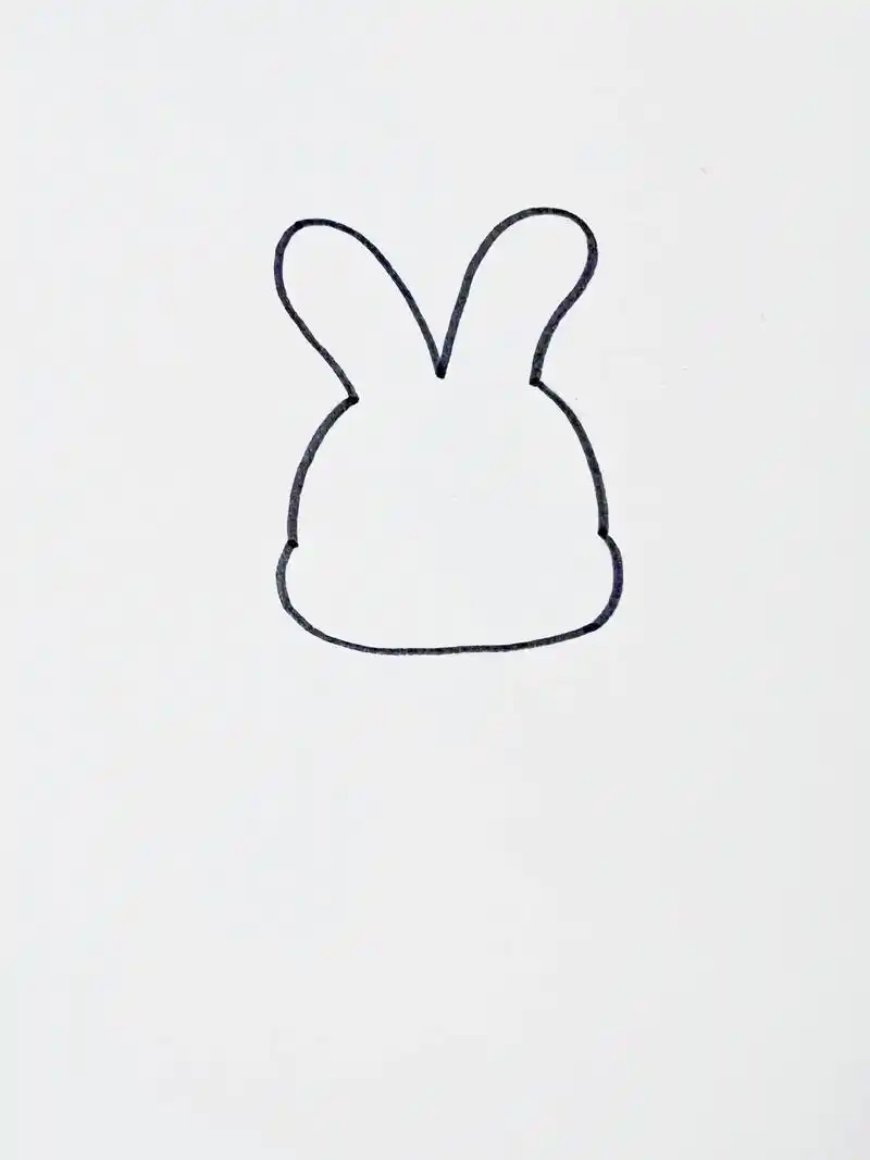 兔子简笔画.可爱的兔兔,酷酷的兔兔哦～#少儿美术 #一起学画 - 抖音