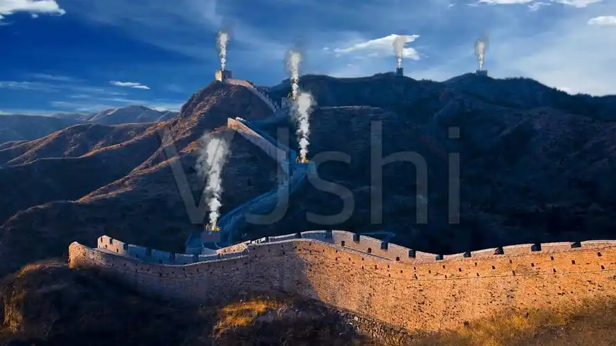 烽火台长城背景