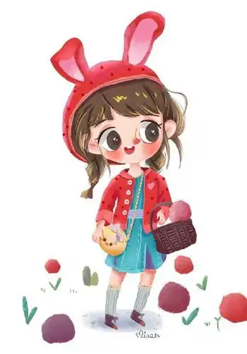 电脑插画绘画可爱的大眼萌娃,表现小女孩的纯真和可爱!