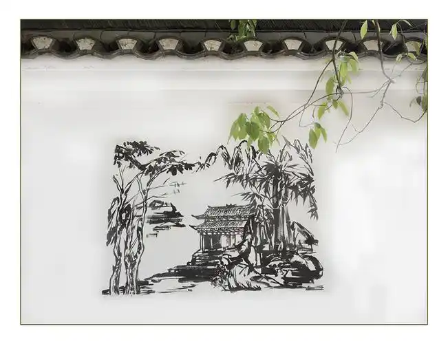 上一页 下一页 作品名称: 围墙壁画  作品描述: 徽派围墙上的一幅水墨