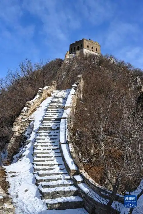2月13日拍摄的箭扣长城(无人机全景照片).