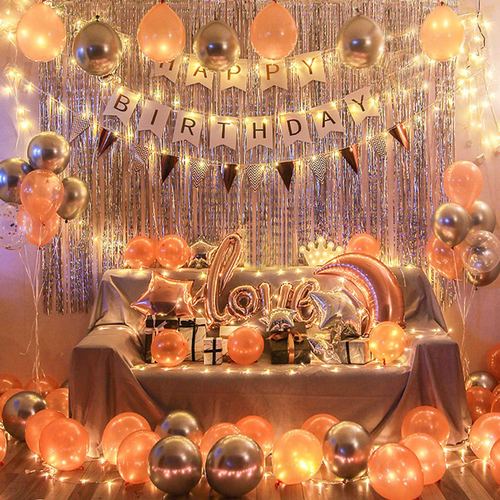 生日气球套装浪漫惊喜派对求婚表白毕业装饰气球场景ktv背景布置