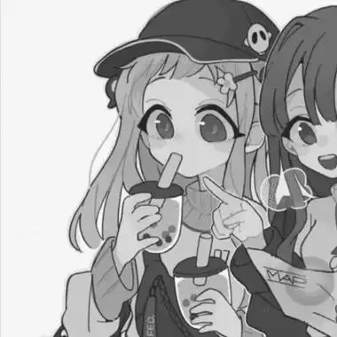 二次元黑白闺蜜头像