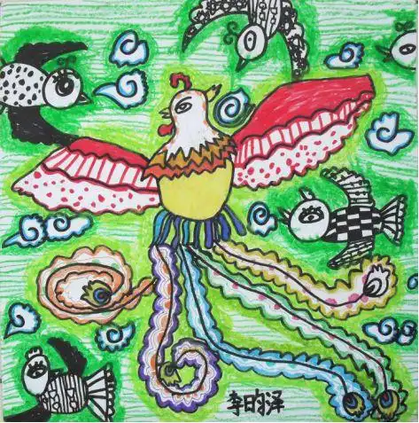 少儿创意美术课题百鸟朝凤