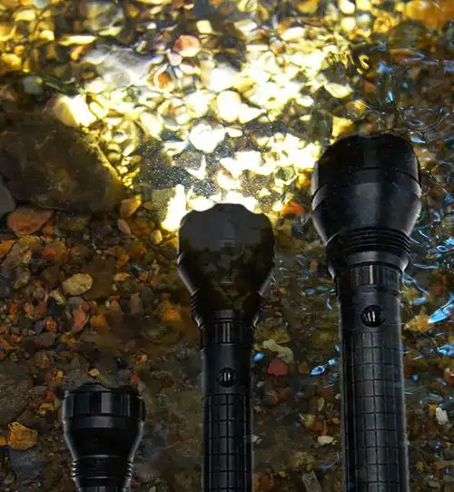 华升黑豹h2超光远射高级防水防身手电筒探照灯可充电安保巡逻户外