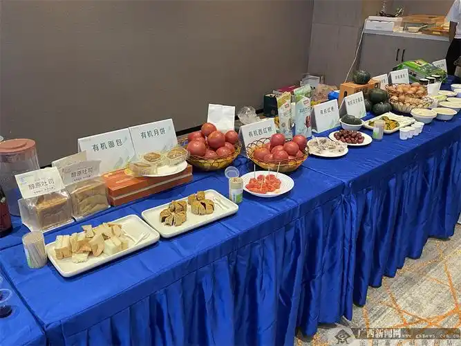 活动现场摆放着各种有机食品.广西新闻网记者 吴婷婷 摄