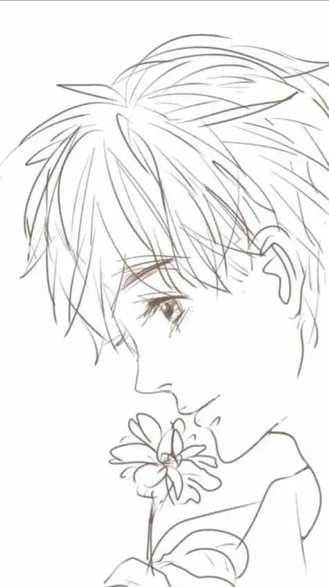 饱满小男孩sai2简笔画头像帅气的小男生动漫简笔画画一个少年的侧脸吧