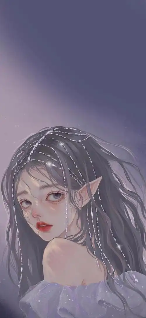 手机壁纸超级好看的古风手绘女生壁纸花香蝶自飞舞