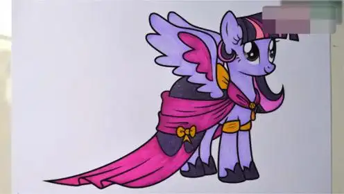 儿童绘画早教:画紫悦的公主裙,你喜欢什么颜色呢?