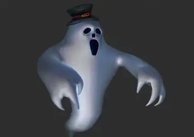 角色系列--可爱幽灵模型,幽灵,鬼,万圣_hanghangaixiuxiu作品_人物