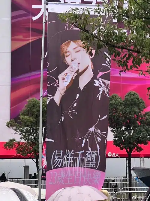 易烊千玺和华晨宇的双11晚会外场应援