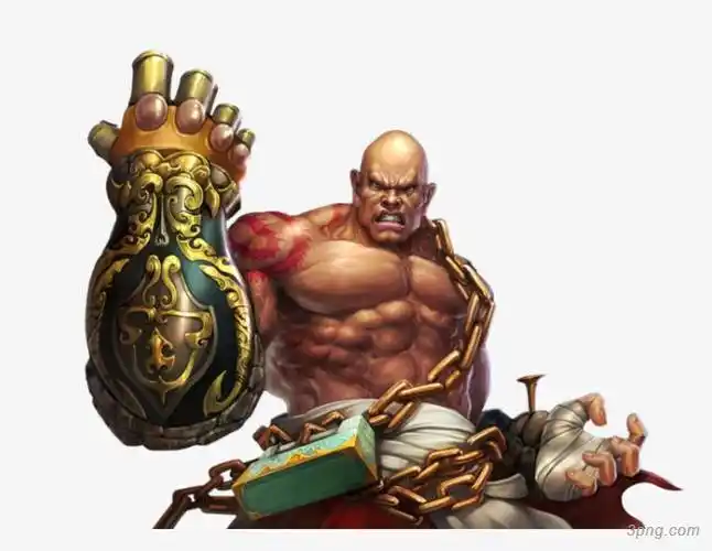 动漫人物凶神恶煞表情的猛男