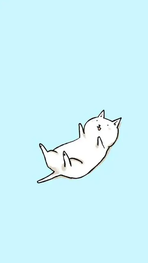 卡通平铺壁纸清新简约可爱猫咪