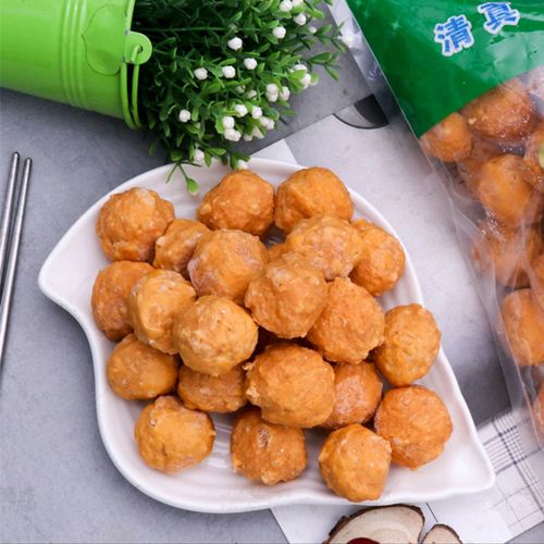 清真黄金脆骨丸鸡肉丸子1斤起散称包邮关东煮麻辣烫餐饮火锅冷冻