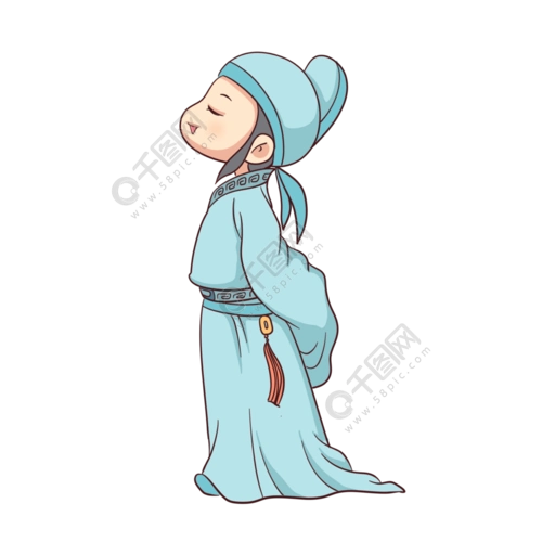 中国古代诗人卡通人物插画