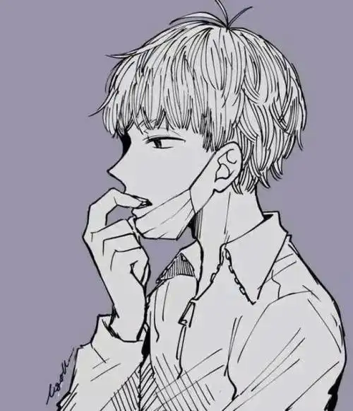 简笔画侧脸动漫男生简笔画动漫帅气简笔画图片动漫简笔画卡通漫画手绘