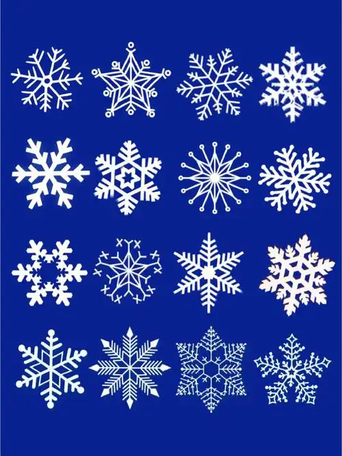 no.2雪花png丨多种形状的白色雪花素材❄️