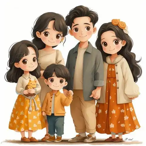 当我们把全家人的笑容汇聚在一起,制作成卡通头像,仿佛就能把时光定格