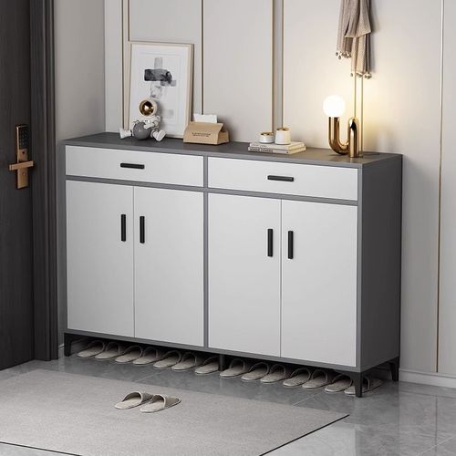 鞋柜家用门口2023新款爆款收纳楼道外入户玄关柜换鞋凳一体鞋架子