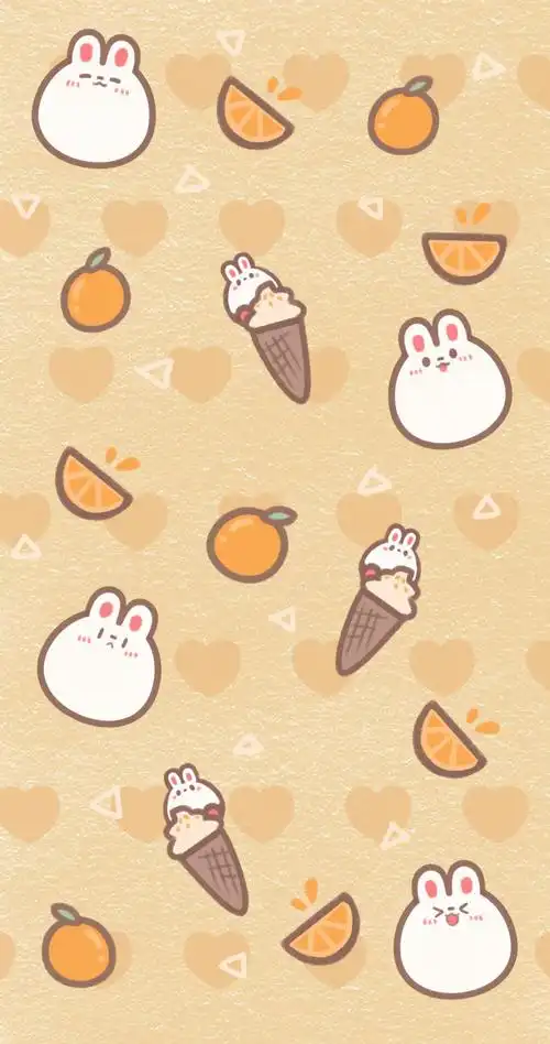 平铺壁纸可爱 简约 锁屏 纯色 卡通 cr:@大吉兔