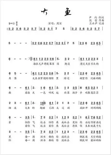 遇见 简单版钢琴谱大全,虫虫钢琴谱下载大鱼钢琴谱 c调独奏谱 大