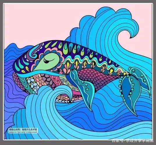 绘画参考素材|丰富的线条 浓郁的色彩——海洋主题装饰画太漂亮啦!